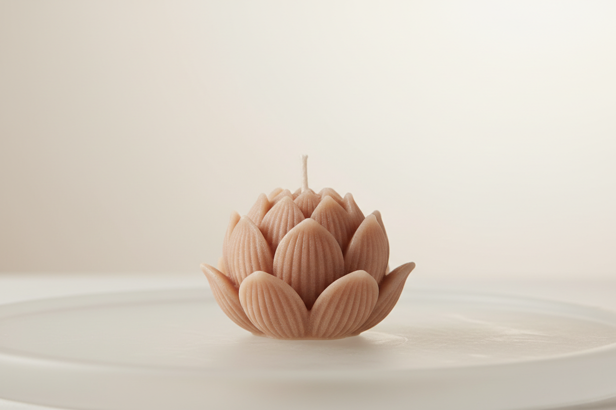 Lotus candle medium size