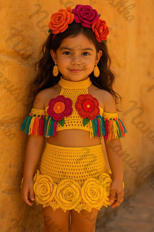 Girl crochet mexican set
