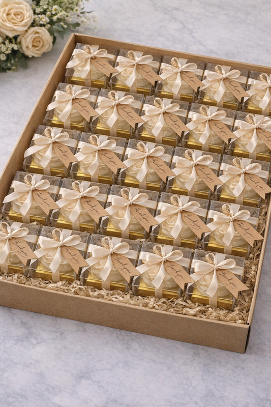 Peony candle with box