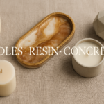 Candles resin and concrete